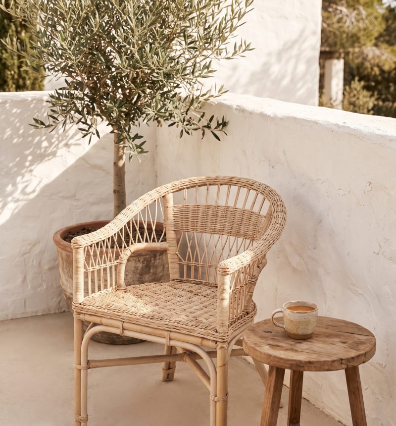 Chaise Palma, rotin naturel – en situation