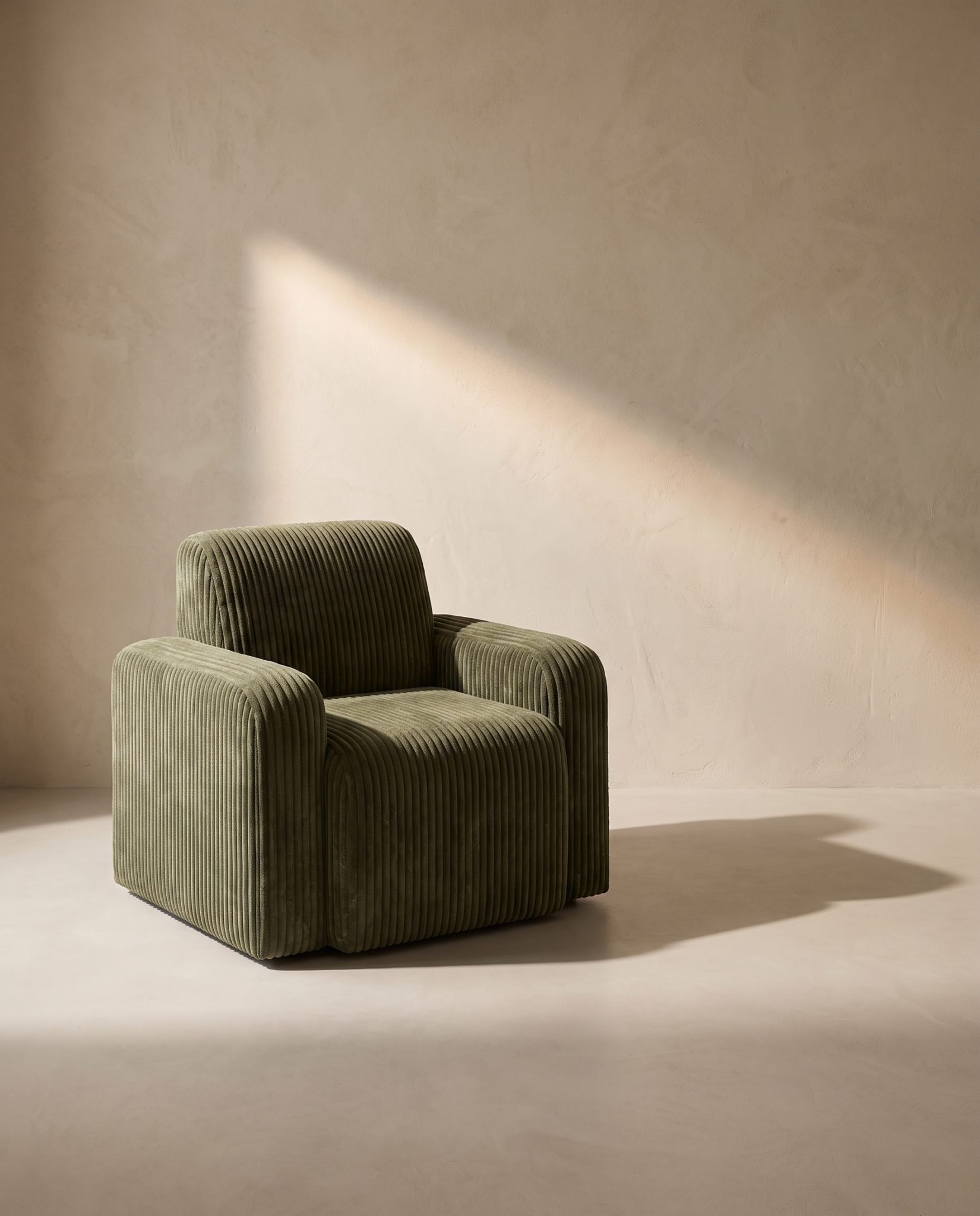 Fauteuil Sauge, velours côtelé – vue produit