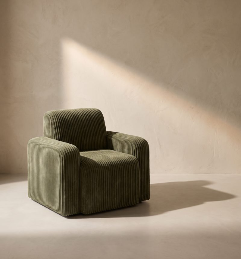 Fauteuil Sauge, velours côtelé – vue produit