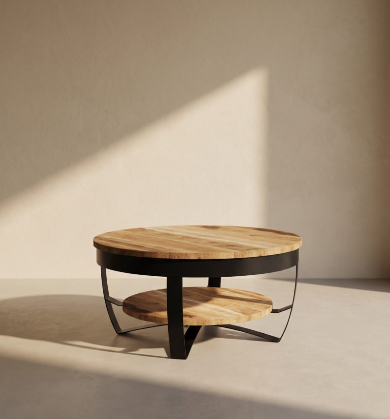 Table basse Sila, manguier – vue produit