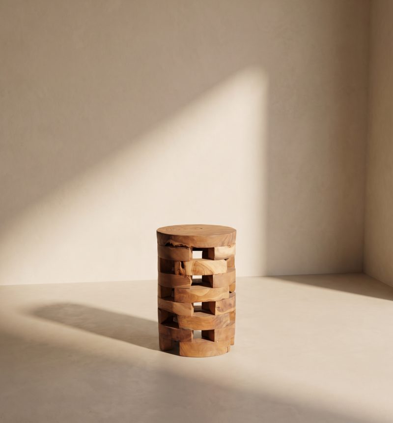 Chevet Tonda, teck – vue produit