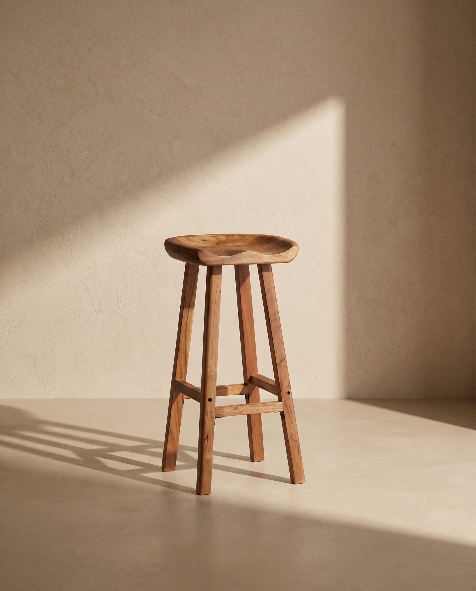 Tabouret de bar Arbo, acacia – vue produit