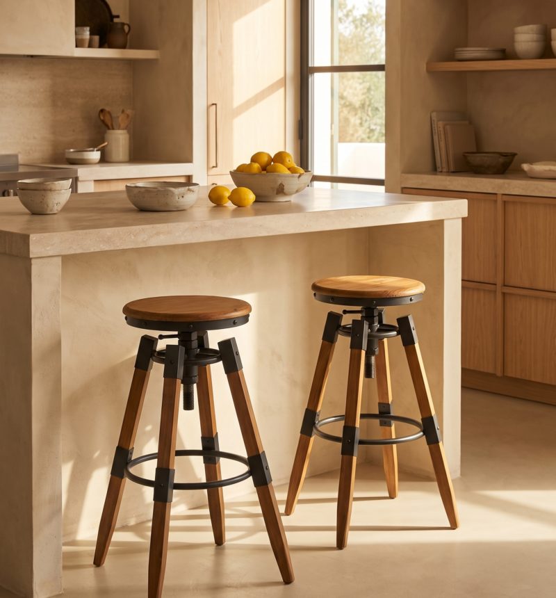 Tabouret Pino, sapin – en situation