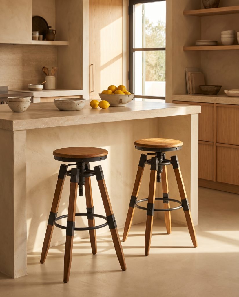 Tabouret Pino, sapin – en situation