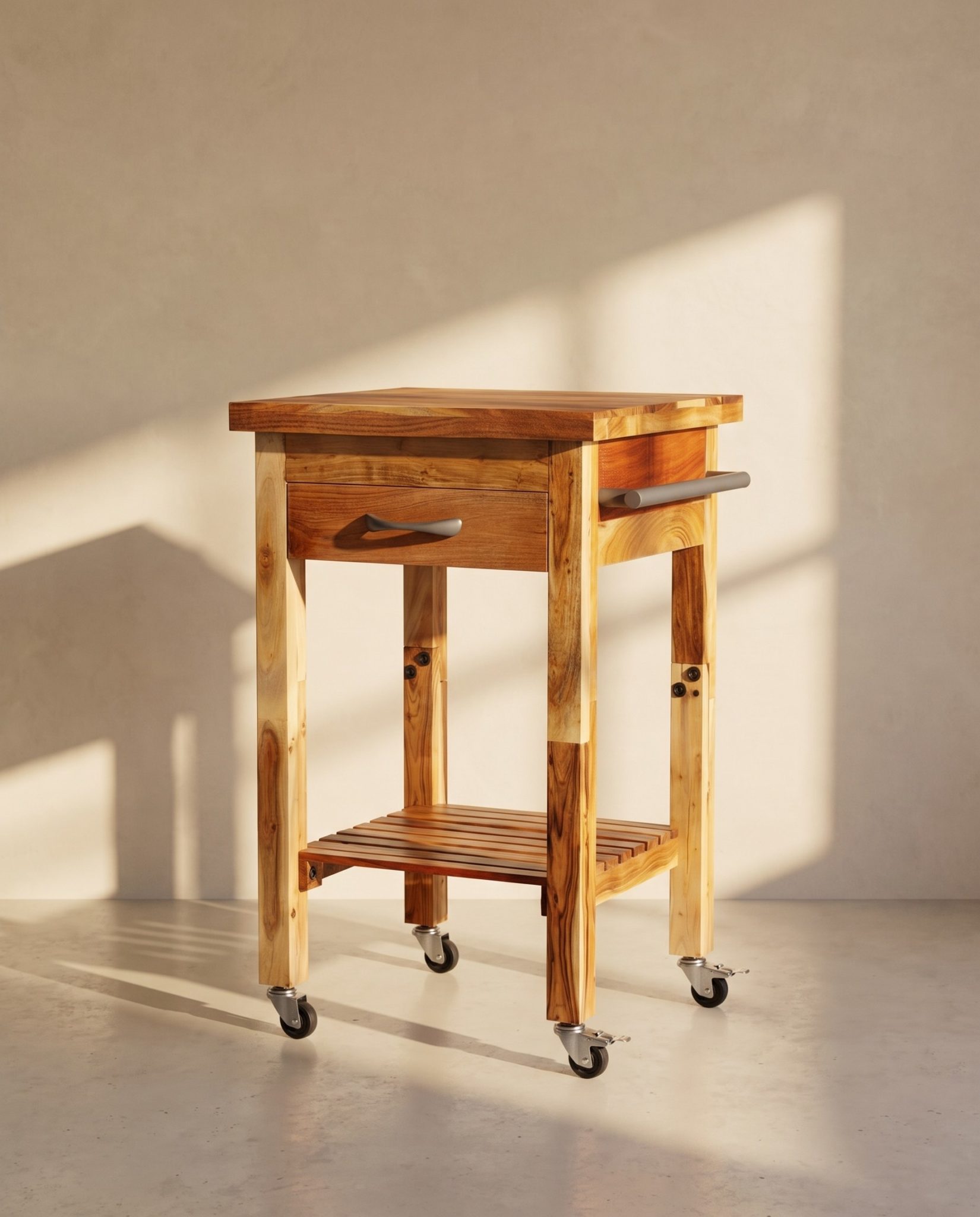 Desserte Olea, acacia – vue produit