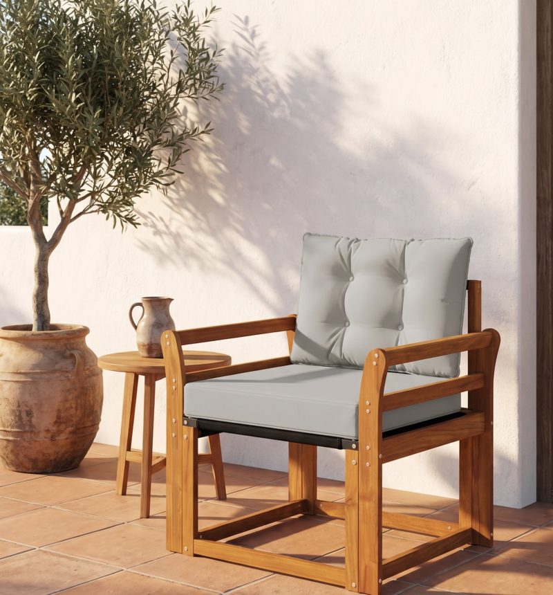 Fauteuil de jardin Ola, acacia – en situation