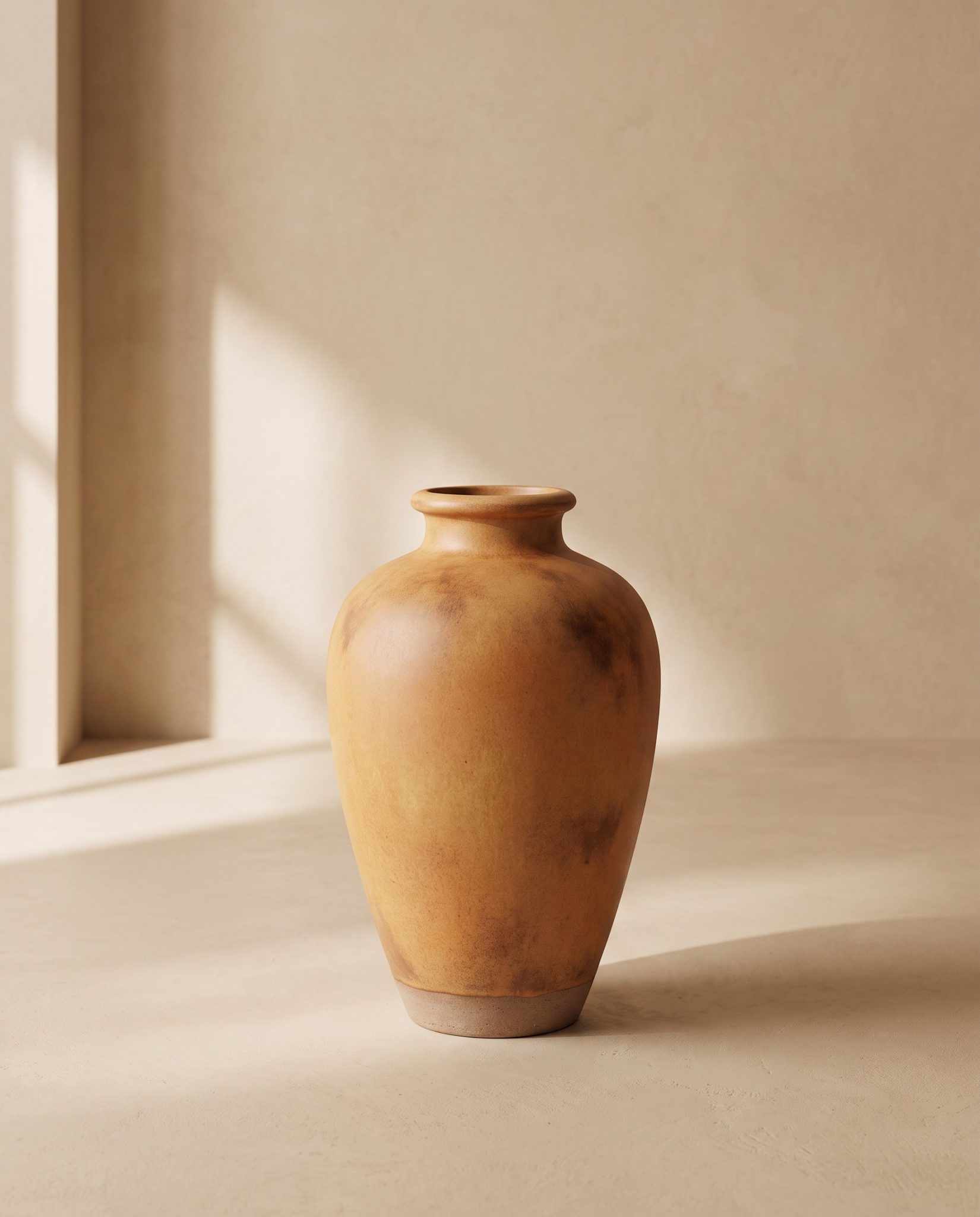 Grand vase Amphore, grès ocre – vue produit