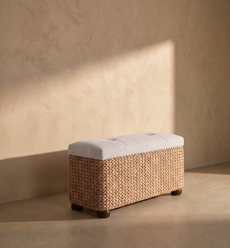 Pouf-coffre Jonc, quenouille – vue produit